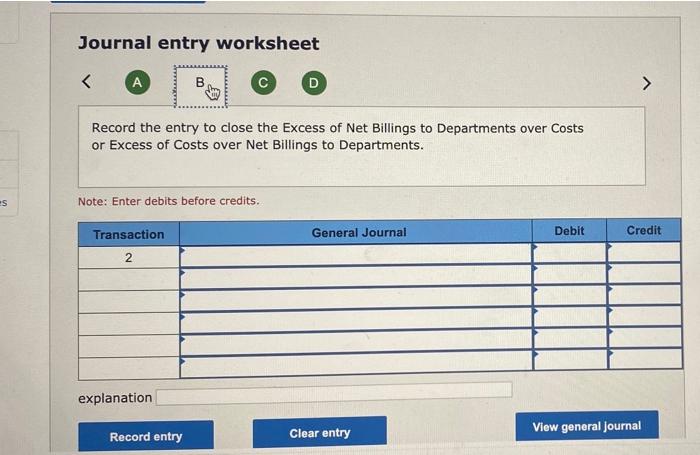 Costs in excess of billings journal entry