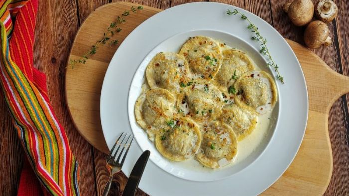 Maggiano's mushroom ravioli al forno