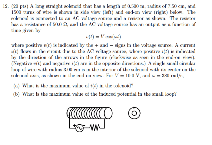 A long solenoid has a length of 0.65m