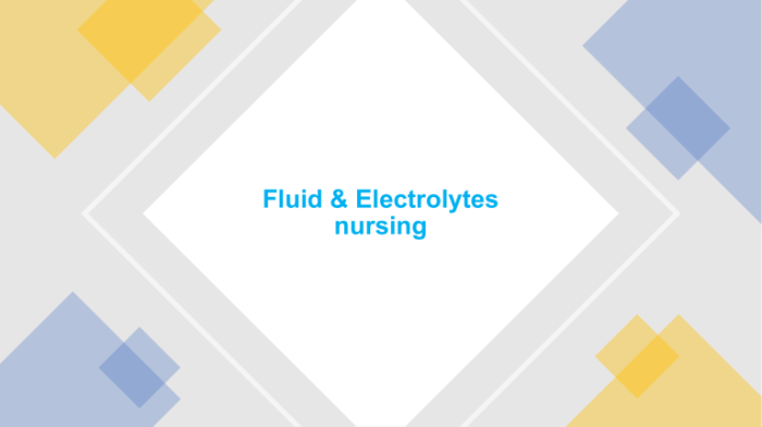 Interactive tutorial fluids and electrolytes