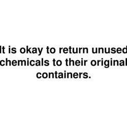 Chemicals unlabeled responding incorrect