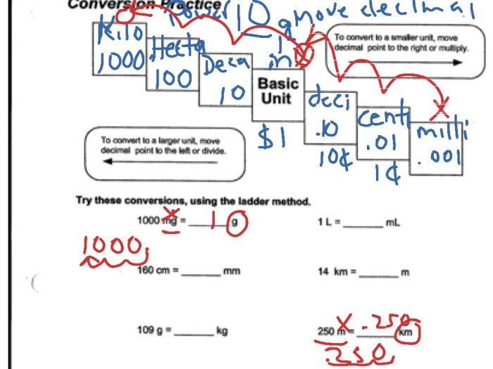 Metric mania conversion challenge answer key